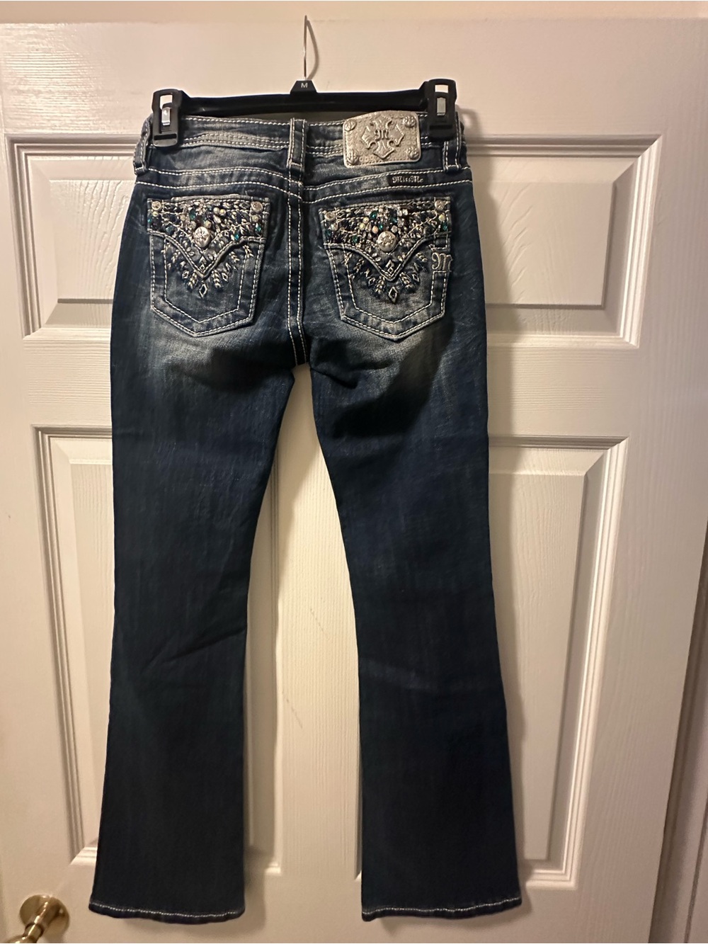 NWT Miss Me Girls Dark Blue Embellished Bootcut Jeans